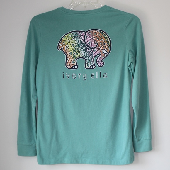 ivory ella Tops - Ivory Ella | Teal Long Sleeve T Shirt